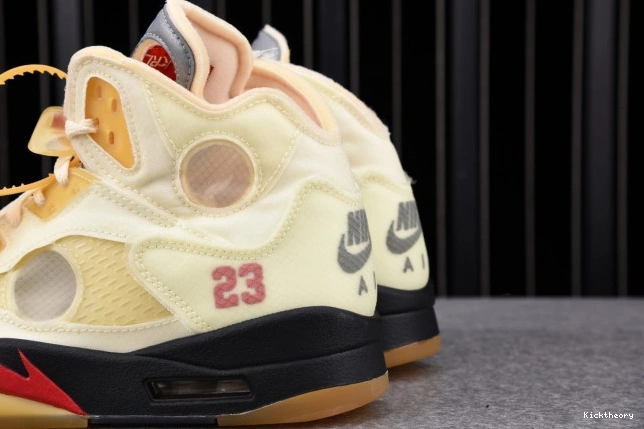 Kick Theory DH8565-100 Jordan Retro 5 Sail OFF-WHITE 0715